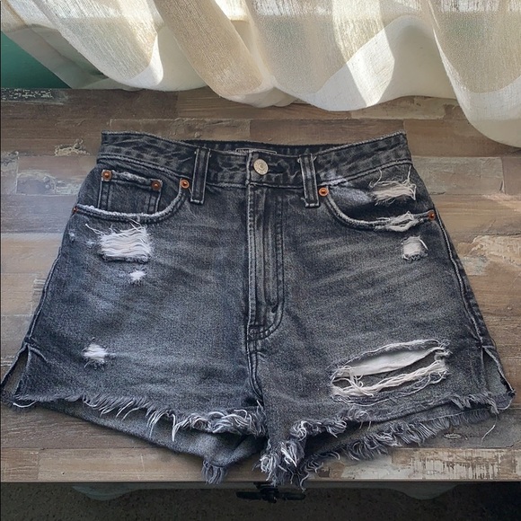 cute black jean shorts